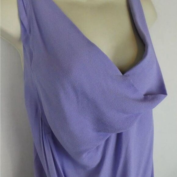 DVF Dress/cowlneck sleeveless 2 dress/Side/ruching/Purple & Red Dress - Picture 7 of 10